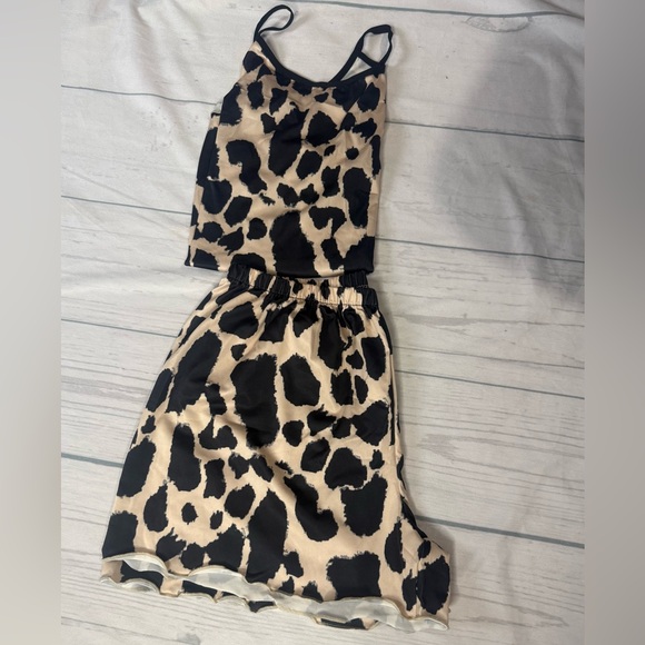 Leopard Print Sleeveless Pajama Set - Picture 3 of 7